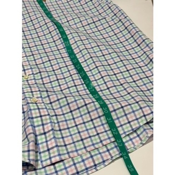 Polo Ralph Lauren Mens 1X Tall Oxford Short‎ Sleeve Check Plaid Shirt - Picture 7 of 8